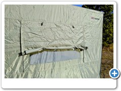 Front Window Half Rolled Up - Screen is Above Plastic Window