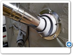 Stove Pipe Flashing Kit - Outside View