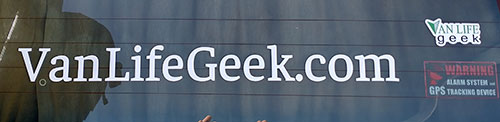 VanLifeGeek.com Vinyl Lettering from Sticker Mule