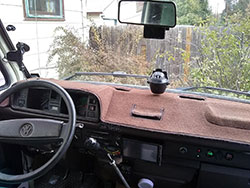 Dashboard Navigation Compass mounted in VW Westfalia - Van Life Geek
