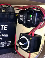 Noco charger and Blue Seas System switch mounted in my VW Westfalia Syncro Campervan